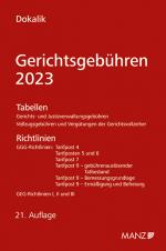 Cover-Bild Gerichtsgebühren 2023 Tabellen und Richtlinien