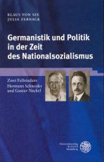 Cover-Bild Germanistik und Politik in der Zeit des Nationalsozialismus