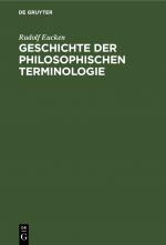 Cover-Bild Geschichte der Philosophischen Terminologie