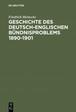 Cover-Bild Geschichte des deutsch-englischen Bündnisproblems 1890–1901