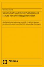 Cover-Bild Gesellschaftsrechtliche Publizität und Schutz personenbezogener Daten