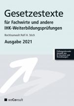 Cover-Bild Gesetzestexte für Fachwirte Ausgabe 2021
