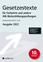 Cover-Bild Gesetzestexte für Fachwirte Ausgabe 2022