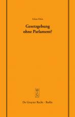 Cover-Bild Gesetzgebung ohne Parlament?