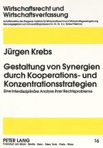 Cover-Bild Gestaltung von Synergien durch Kooperations- und Konzentrationsstrategien