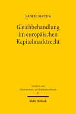 Cover-Bild Gleichbehandlung im europäischen Kapitalmarktrecht
