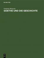 Cover-Bild Goethe und die Geschichte