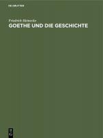 Cover-Bild Goethe und die Geschichte