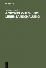 Cover-Bild Goethes Welt- und Lebensanschauung