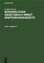 Cover-Bild Gottlieb Planck: Bürgerliches Gesetzbuch nebst Einführungsgesetz / Erbrecht