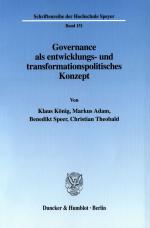 Cover-Bild Governance als entwicklungs- und transformationspolitisches Konzept.