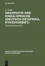 Cover-Bild Grammatik der Kinga-Sprache (Deutsch-Ostafrika, Nyassagebiet)