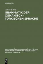 Cover-Bild Grammatik der osmanisch-türkischen Sprache