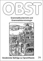 Cover-Bild Grammatikunterricht und Grammatikterminologie