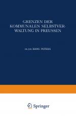 Cover-Bild Grenzen der Kommunalen Selbstverwaltung in Preussen