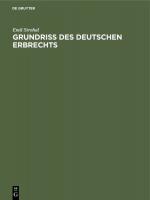Cover-Bild Grundriß des deutschen Erbrechts