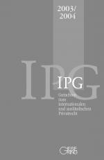 Cover-Bild Gutachten zum internationalen und ausländischen Privatrecht (IPG) IPG 2003/2004