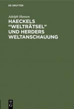 Cover-Bild Haeckels “Welträtsel” und Herders Weltanschauung