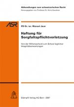 Cover-Bild Haftung für Sorgfaltspflichtverletzung