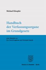 Cover-Bild Handbuch der Verfassungsorgane im Grundgesetz.