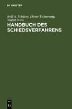 Cover-Bild Handbuch des Schiedsverfahrens
