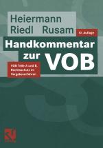 Cover-Bild Handkommentar zur VOB