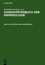 Cover-Bild Handwörterbuch der Kriminologie / Nachtrags- und Registerband