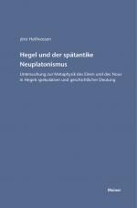 Cover-Bild Hegel und der spätantike Neuplatonismus