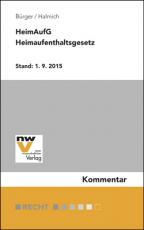 Cover-Bild HeimAufG Heimaufenthaltsgesetz