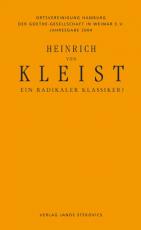 Cover-Bild Heinrich von Kleist - Ein radikaler Klassiker?
