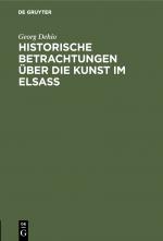 Cover-Bild Historische Betrachtungen über die Kunst im Elsaß