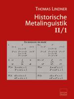 Cover-Bild Historische Metalinquistik