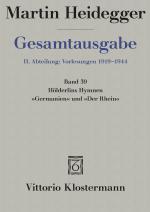 Cover-Bild Hölderlins Hymnen "Germanien" und "Der Rhein" (Wintersemester 1934/35)