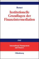 Cover-Bild Institutionelle Grundlagen der Finanzintermediation