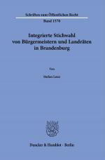 Cover-Bild Integrierte Stichwahl von Bürgermeistern und Landräten in Brandenburg