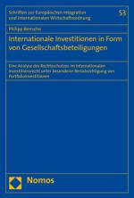 Cover-Bild Internationale Investitionen in Form von Gesellschaftsbeteiligungen