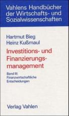 Cover-Bild Investitions- und Finanzierungsmanagement Bd. III: Finanzwirtschaftliche Entscheidungen