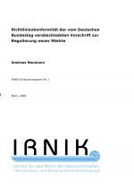 Cover-Bild IRNIK-Diskussionspapiere / IRNIK-Diskussionspapier Nr. 1