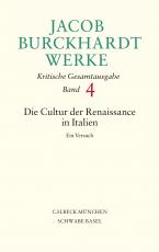 Cover-Bild Jacob Burckhardt Werke Bd. 4: Die Cultur der Renaissance in Italien