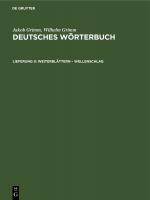 Cover-Bild Jakob Grimm; Wilhelm Grimm: Deutsches Wörterbuch. Deutsches Wörterbuch,... / Weiterblättern – Wellenschlag