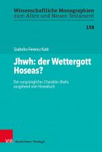 Cover-Bild Jhwh: der Wettergott Hoseas?