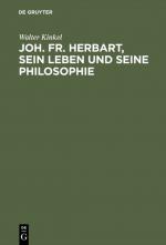 Cover-Bild Joh. Fr. Herbart, sein Leben und seine Philosophie