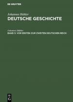 Cover-Bild Johannes Bühler: Deutsche Geschichte / Vom ersten zum zweiten Deutschen Reich