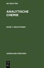 Cover-Bild Johannes Hoppe: Analytische Chemie / Reaktionen