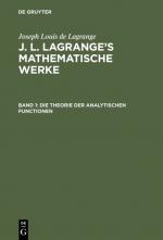 Cover-Bild Joseph Louis de Lagrange: J. L. Lagrange’s mathematische Werke / Die Theorie der analytischen Functionen