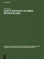 Cover-Bild Kants Ästhetik in ihrer Entwicklung