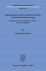 Cover-Bild Kapitalerträge aus börsennotierten Aktien: Systematik und Besteuerung.