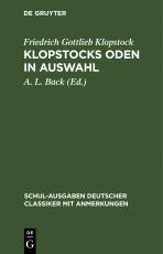 Cover-Bild Klopstocks Oden in Auswahl