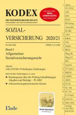 Cover-Bild KODEX Sozialversicherung 2020/21, Band I