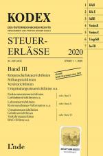 Cover-Bild KODEX Steuer-Erlässe 2020 Band III